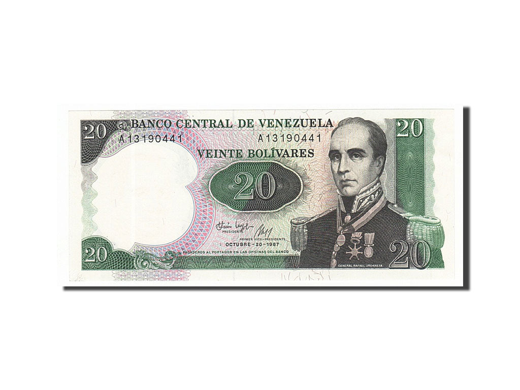 Venezuela, 20 Bolivares type Urdaneta