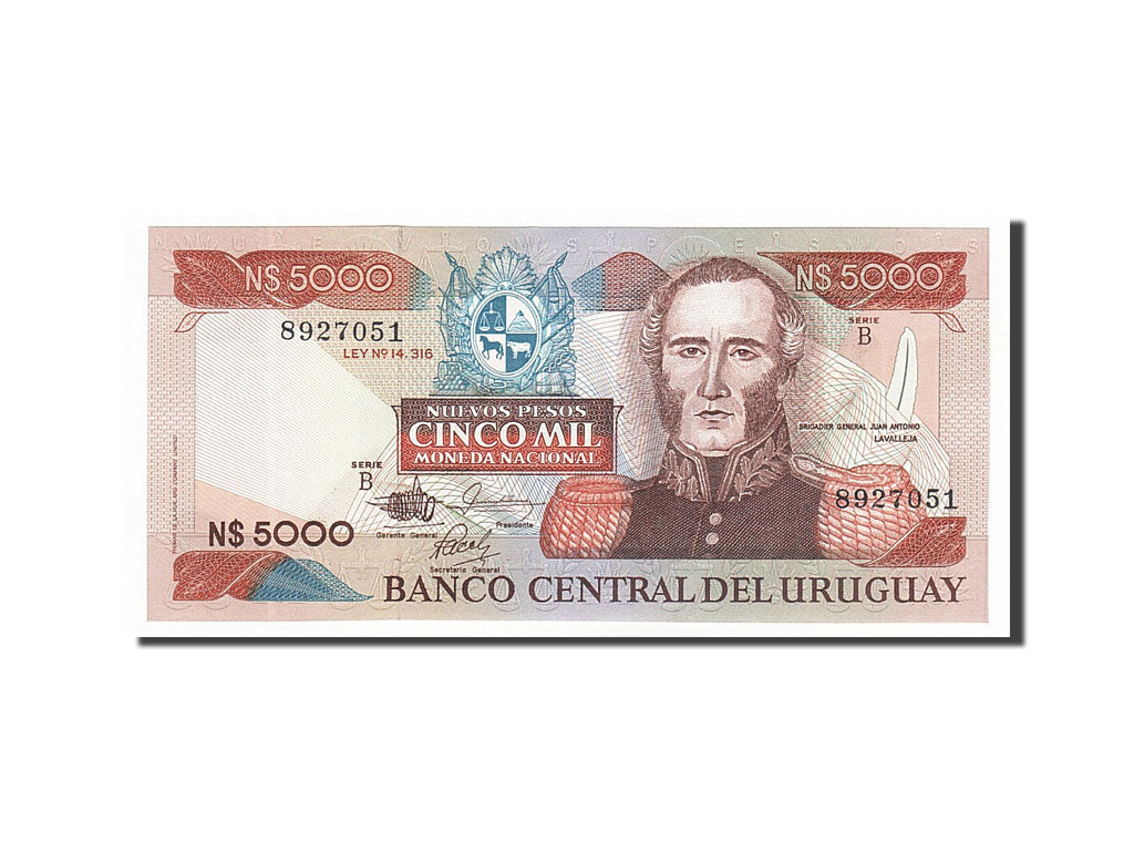 Banknote, Uruguay, 5000 Nuevos Pesos, 1983, UNC(65-70)