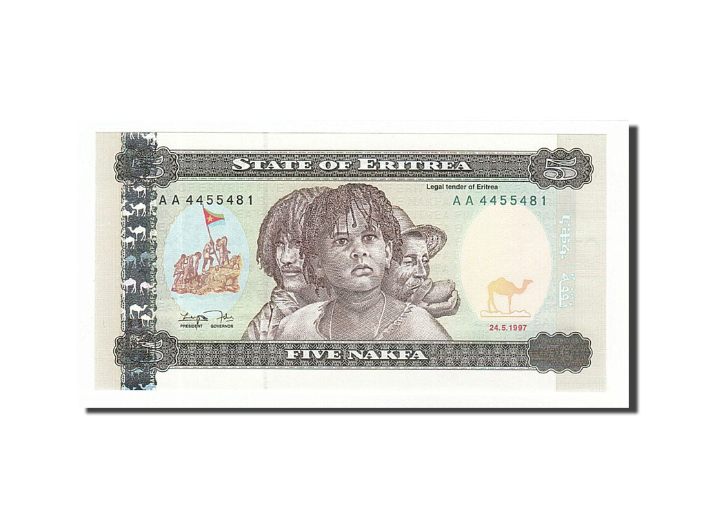 Banknote, Eritrea, 5 Nakfa, 1997, 1997-05-24, UNC(65-70)