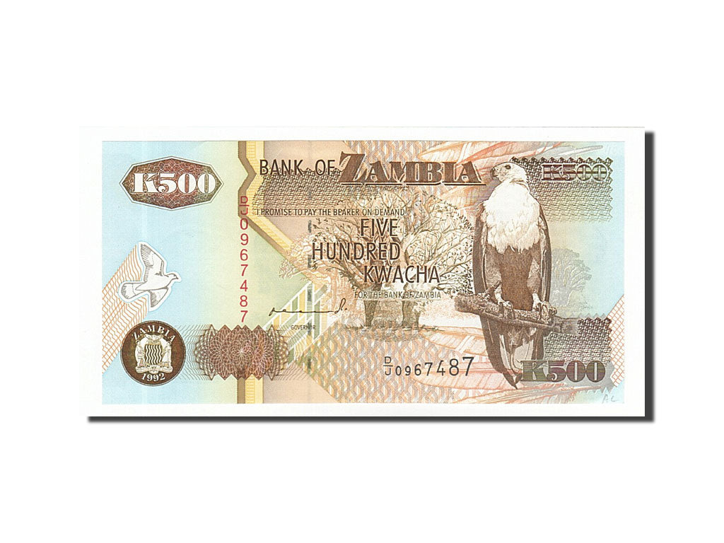 Banknote, Zambia, 500 Kwacha, 1992, UNC(65-70)