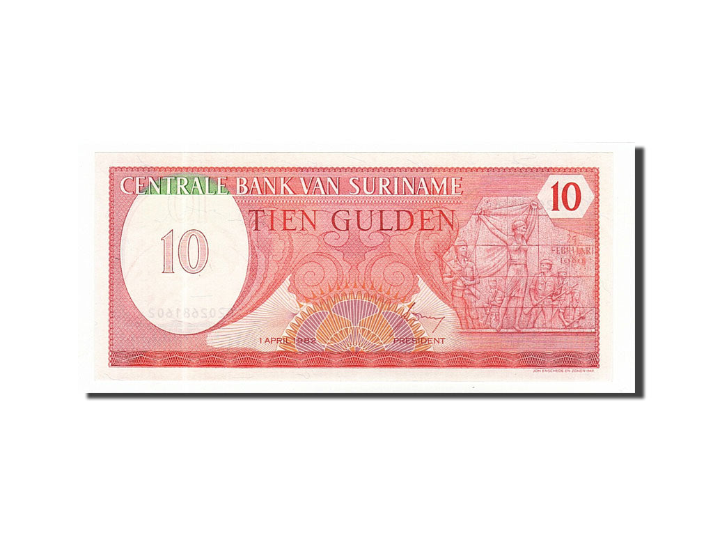 Banknote, Suriname, 10 Gulden, 1982, 1982-04-01, UNC(65-70)