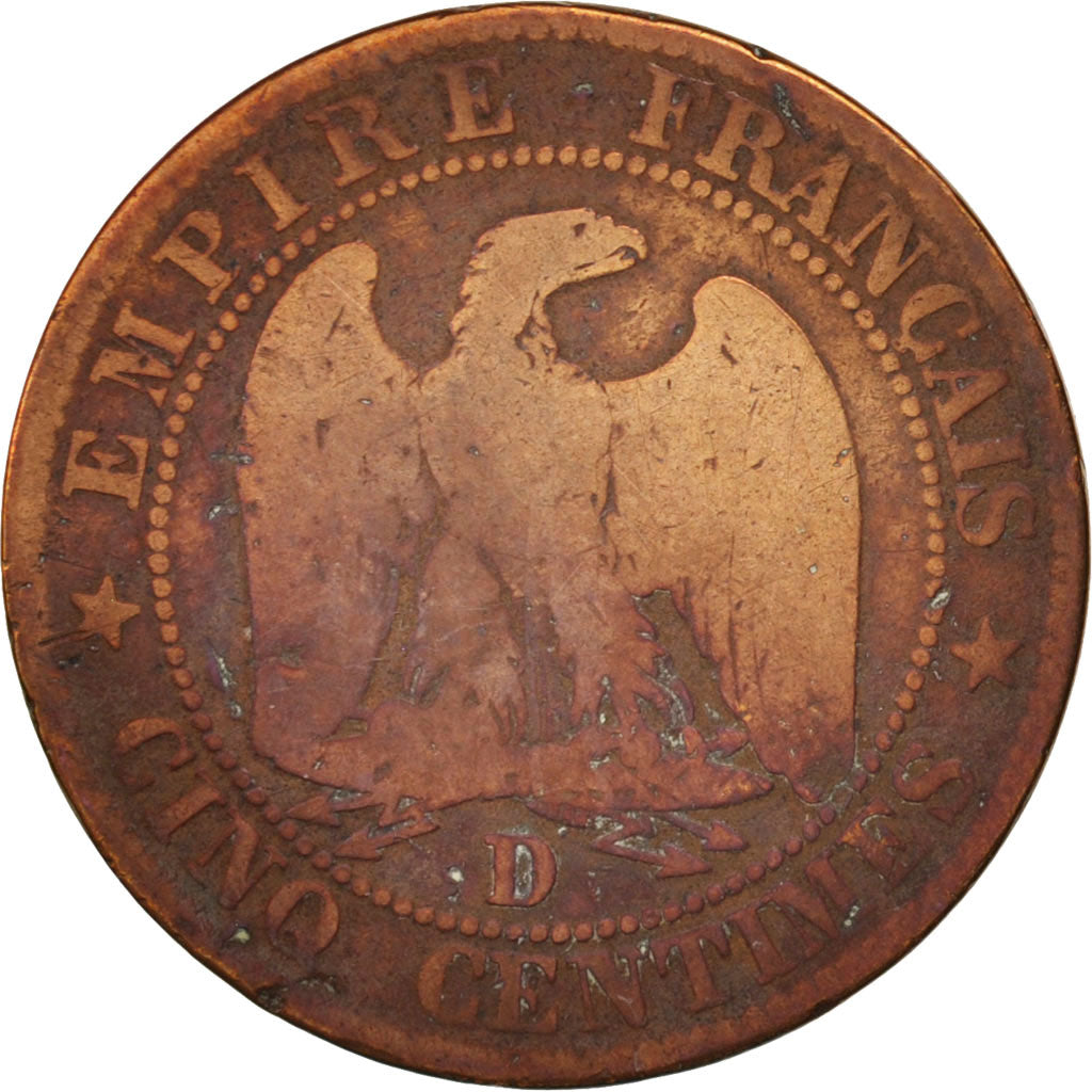 Munten, Frankrijk, Napoleon III, Napoléon III, 5 Centimes, 1853, Lyon, ZG