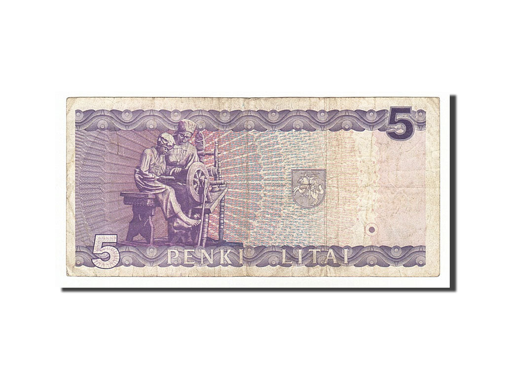 Lithuania, 5 Litai, 1993, KM #55a, VF(20-25), GAA1392885