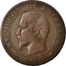 Moneda, Francia, Napoleon III, Napoléon III, 5 Centimes, 1853, Bordeaux, BC