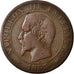 Moneda, Francia, Napoleon III, Napoléon III, 5 Centimes, 1853, Bordeaux, BC
