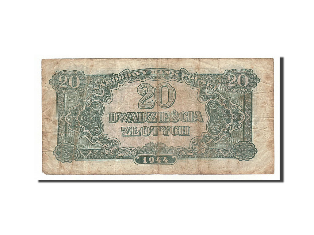 Poland, 20 Zlotych, 1944, KM #112, VF(20-25), BX558235