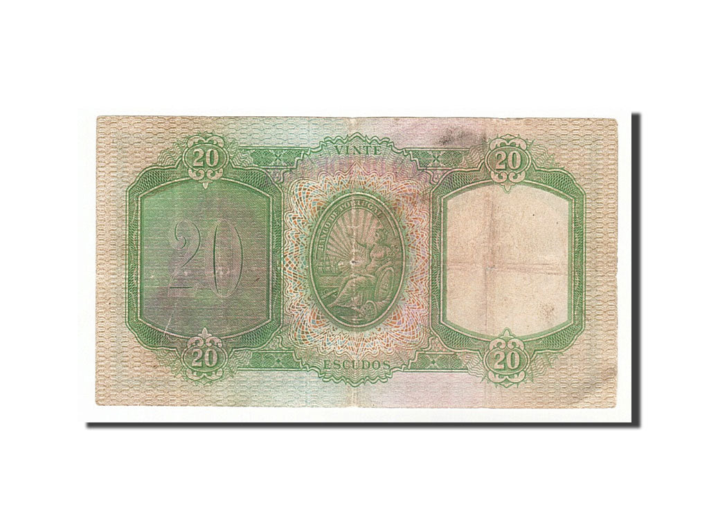 Portugal, 20 Escudos, 1948, KM #153a, 1948-07-27, VF(20-25), JSB02224