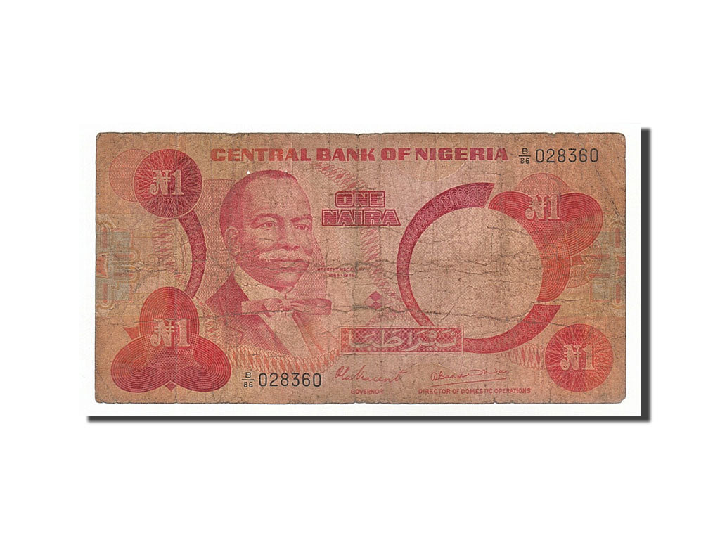 Banknote, Nigeria, 1 Naira, 1979, VG(8-10)
