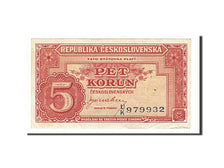 Czechoslovakia, 5 Korun, 1945, KM #59a, EF(40-45), U/K 979932