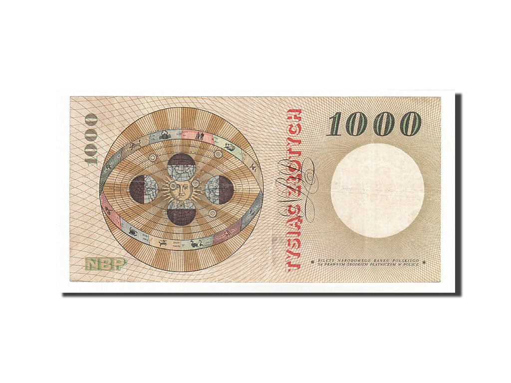 Poland, 1000 Zlotych, 1965, KM #141a, 1965-10-29, EF(40-45), B5305132