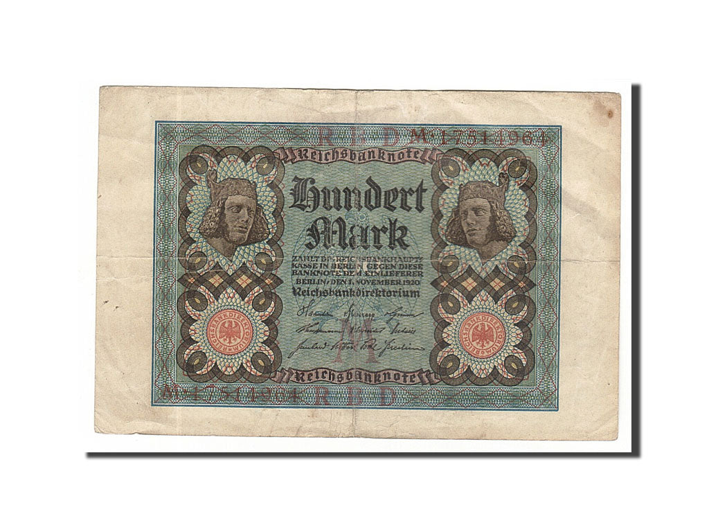 Banknote, Germany, 100 Mark, 1920, 1920-11-01, EF(40-45)