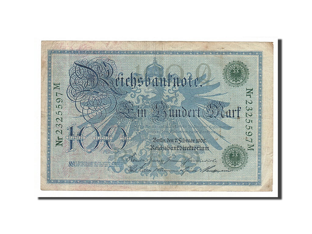 Banknote, Germany, 100 Mark, 1908, 1908-02-07, EF(40-45)
