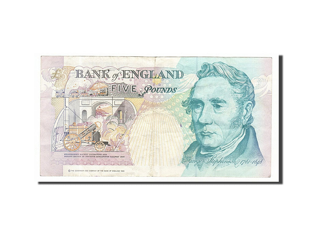 Great Britain, 5 Pounds, 1990, KM #382a, EF(40-45), H82812713