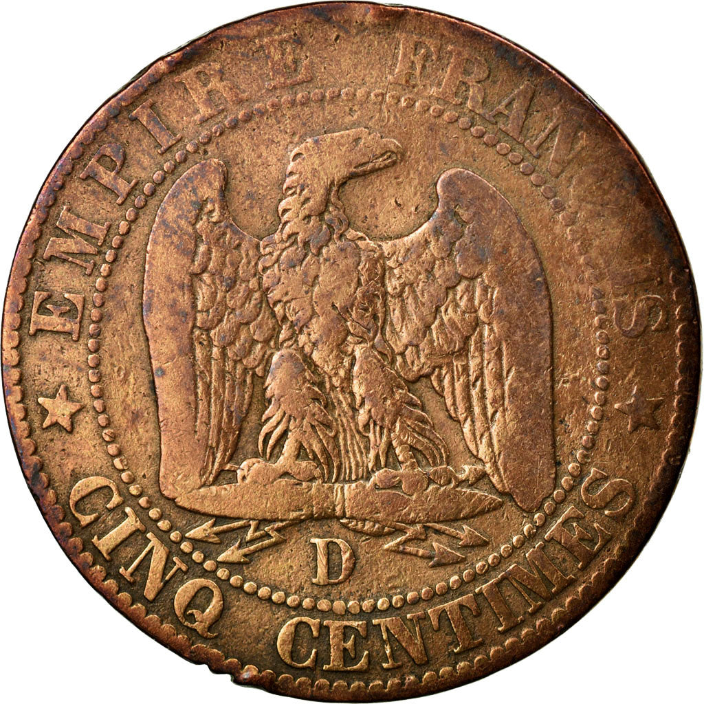Coin, France, Napoleon III, Napoléon III, 5 Centimes, 1854, Lyon, F(12-15)