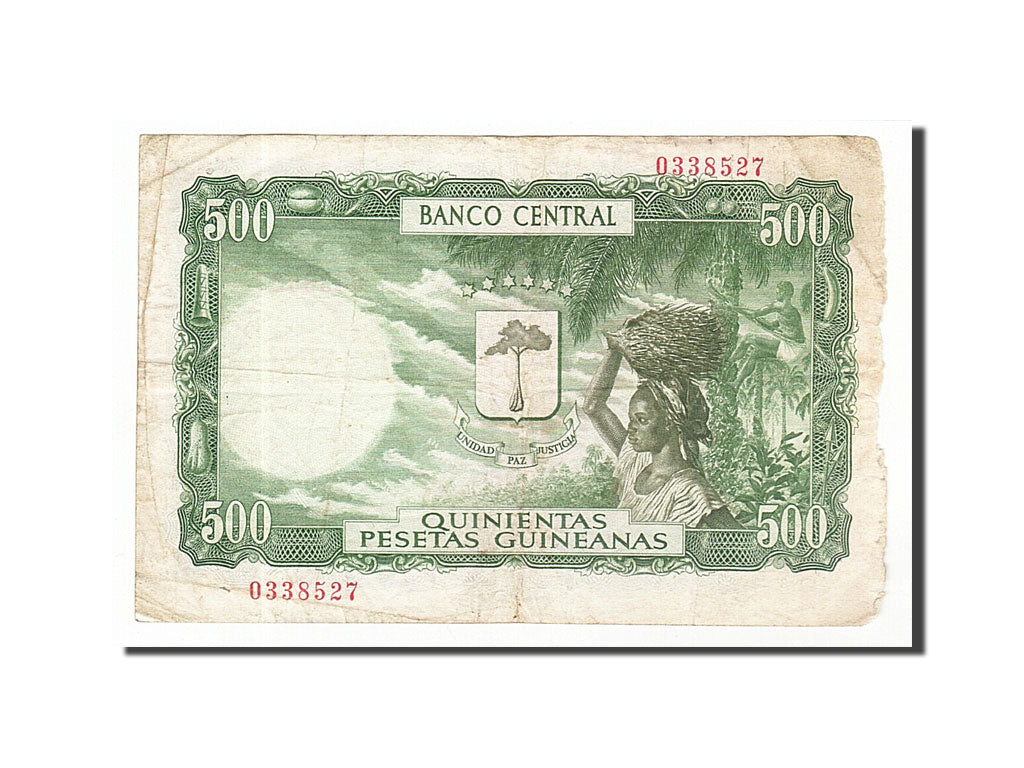 Equatorial Guinea, 500 Pesetas Guineanas, 1969, KM #2, 1969-10-12, VF(30-35),...