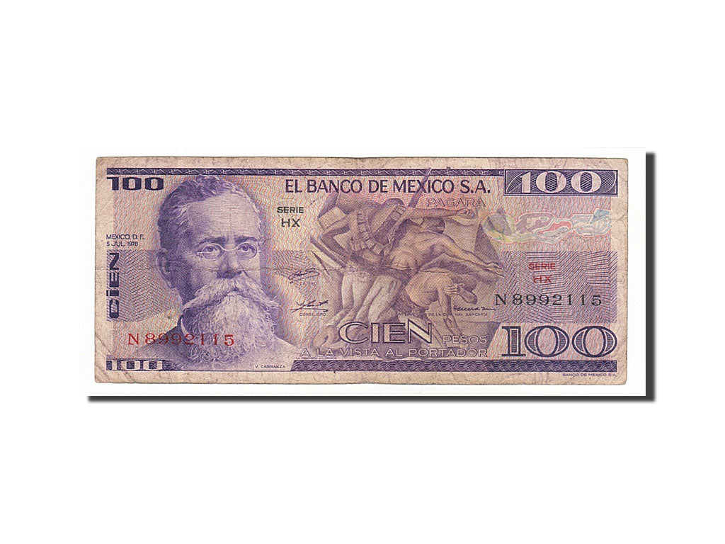Banknote, Mexico, 100 Pesos, 1978, 1978-07-05, VF(30-35)
