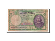 Portugal, 20 Escudos, 1951, KM #153a, 1951-06-26, VF(30-35), PHD02020