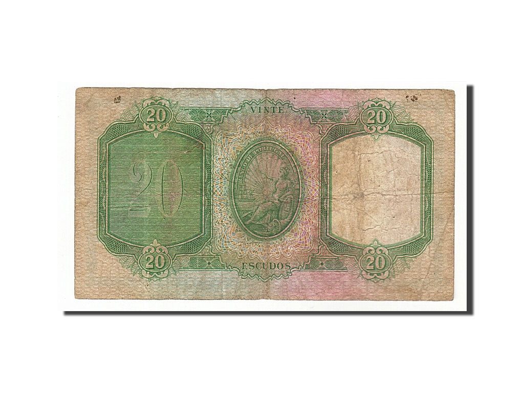 Portugal, 20 Escudos, 1951, KM #153a, 1951-06-26, VF(30-35), PHD02020