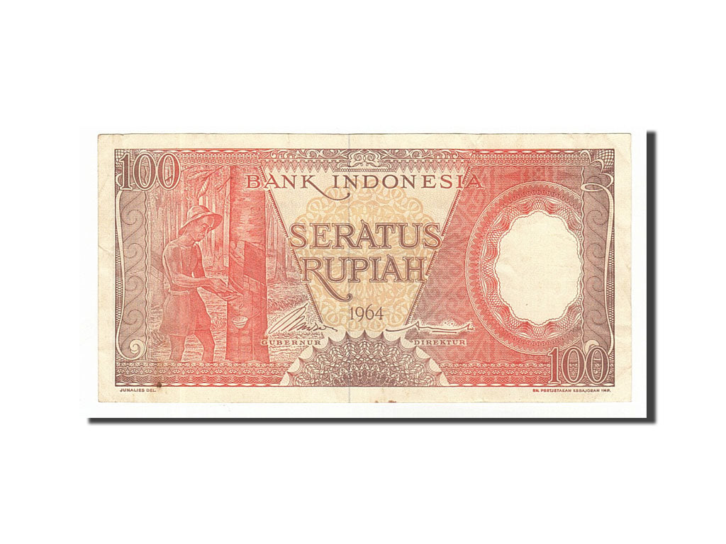 Indonesia, 100 Rupiah, 1964, KM #98, EF(40-45), YFE012125