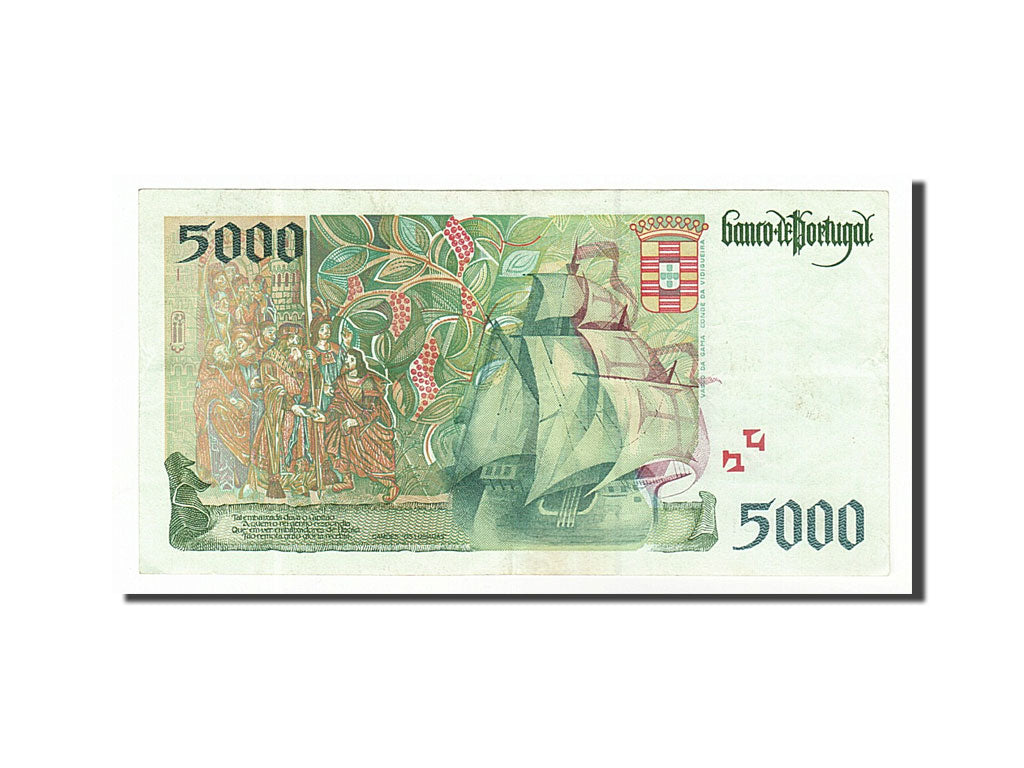 Portugal, 5000 Escudos type Vasco de Gama
