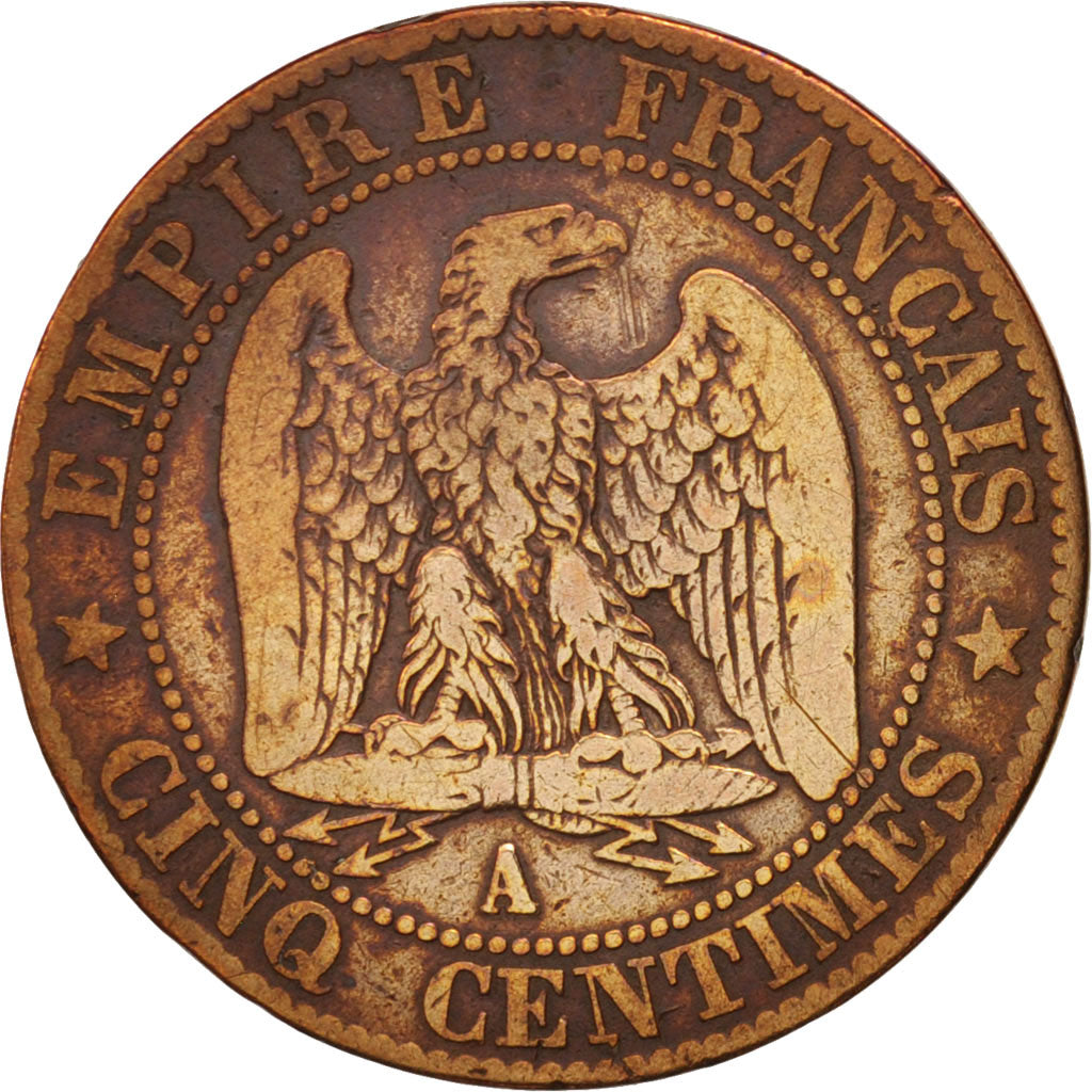 Coin, France, Napoleon III, Napoléon III, 5 Centimes, 1855, Paris, VF(20-25)