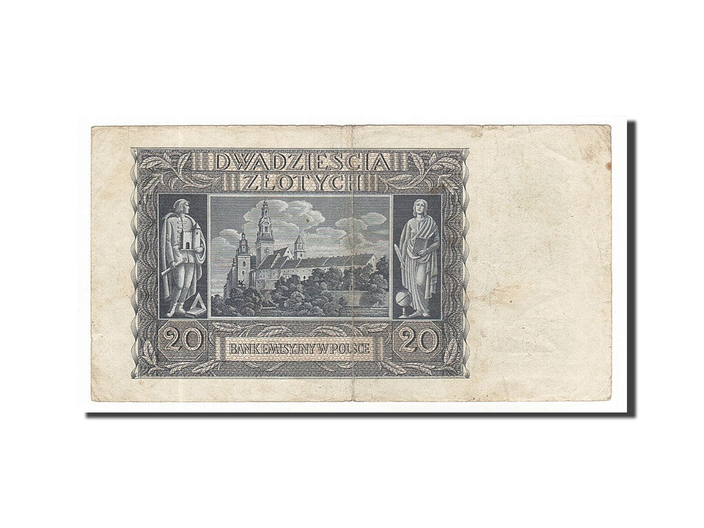 Poland, 20 Zlotych, 1940, KM #95, 1940-03-01, EF(40-45), L1167006