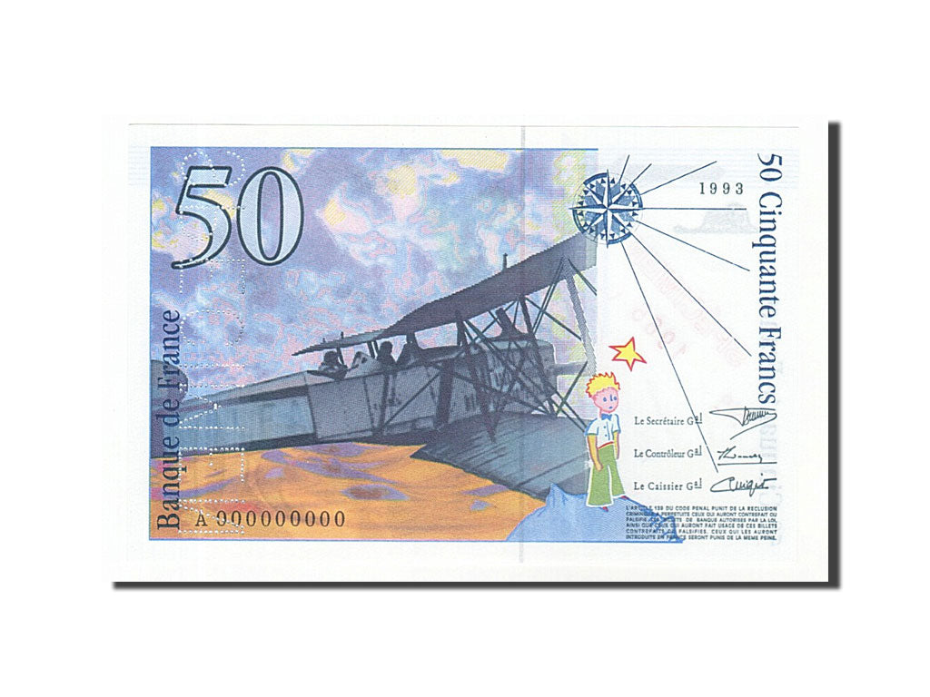 Billet, France, 50 Francs, 50 F 1992-1999 ''St Exupéry'', 1993, NEUF