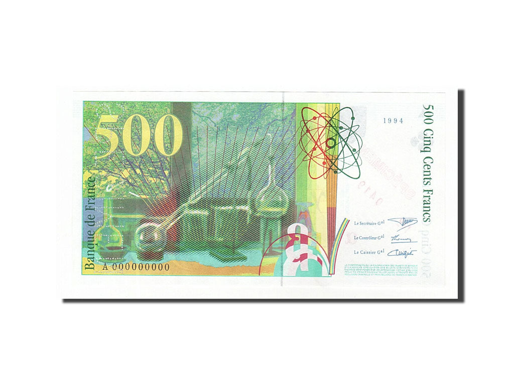 500 Francs type Pierre et Marie Curie, SPECIMEN