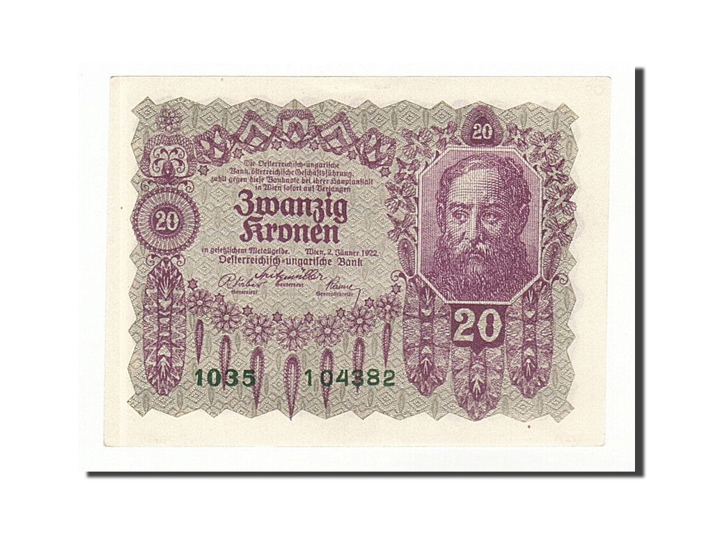 Autriche, 20 Kronen type 1922