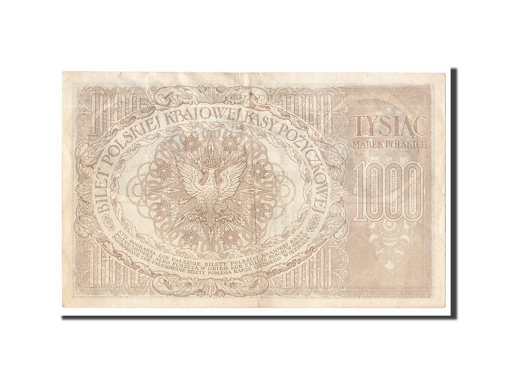 Banknote, Poland, 1000 Marek, 1919, 1919-05-17, AU(55-58)
