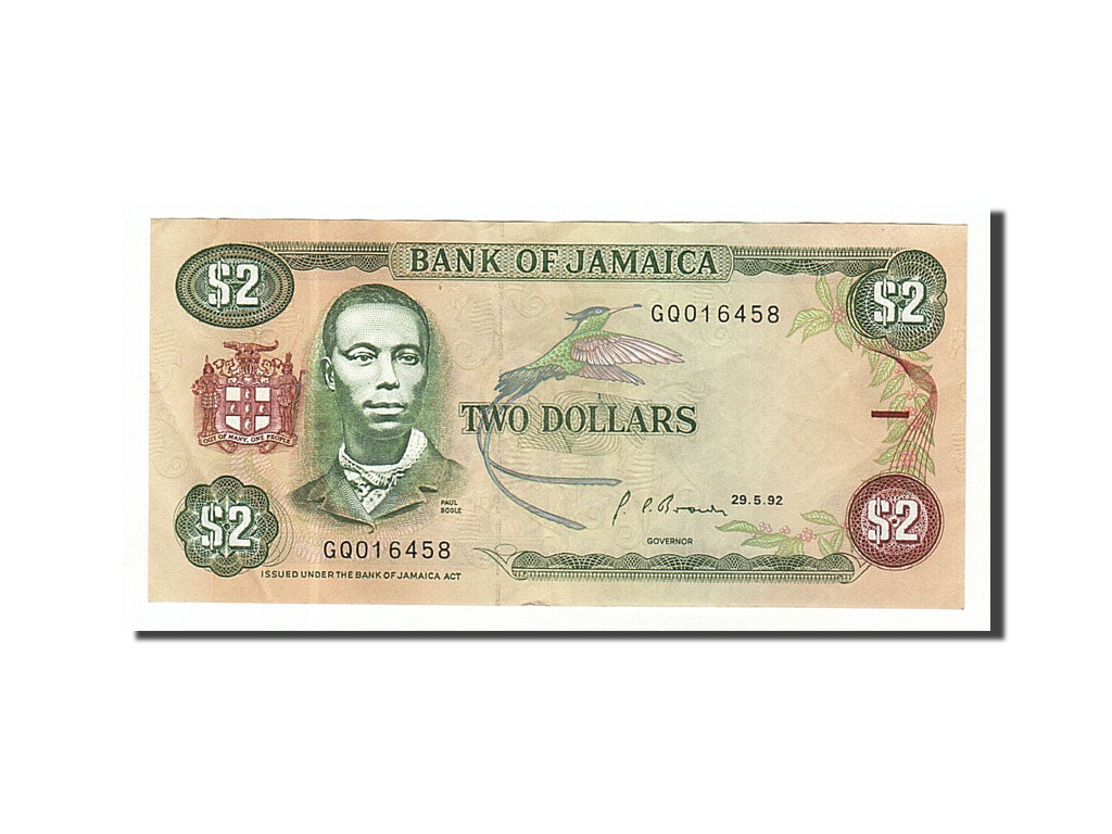 Geldschein, Jamaica, 2 Dollars, 1976, VZ