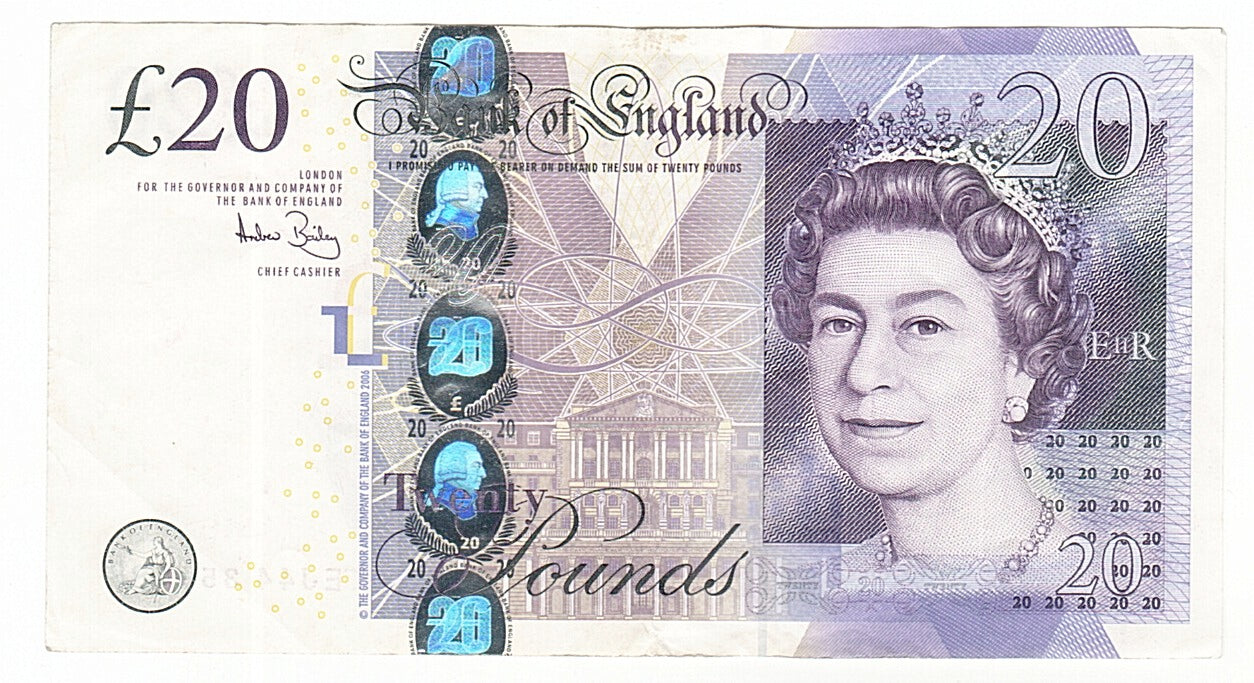 Banknote, Great Britain, 20 Pounds, 2006, AU(55-58)