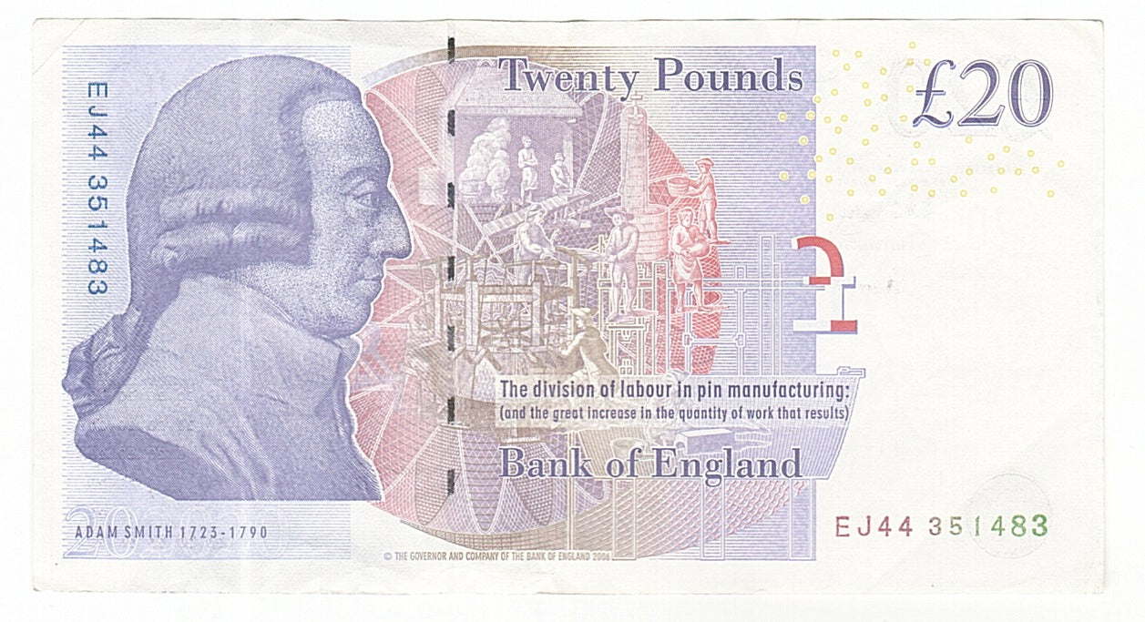 Banknote, Great Britain, 20 Pounds, 2006, AU(55-58)