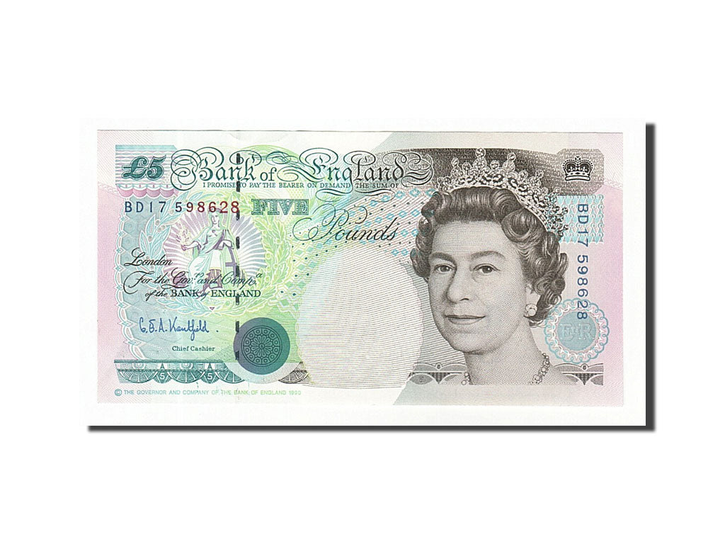 Great Britain, 5 Pounds, 1991, KM #382b, AU(55-58), BD17598628