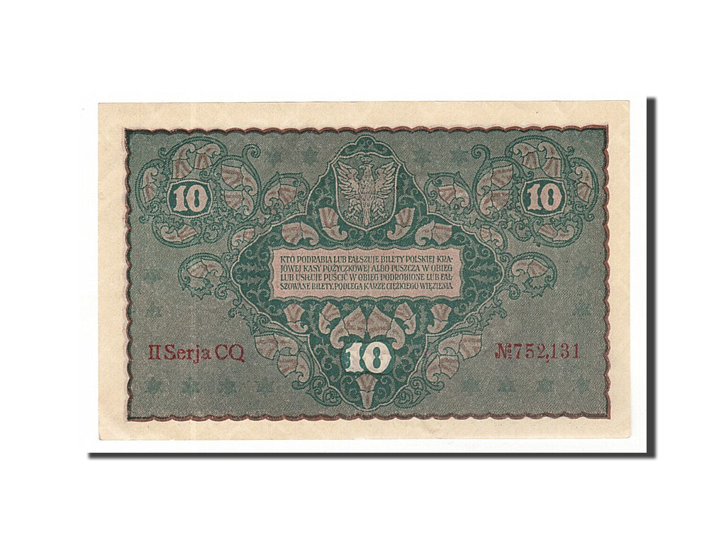 Banknote, Poland, 10 Marek, 1919, 1919-08-23, UNC(60-62)