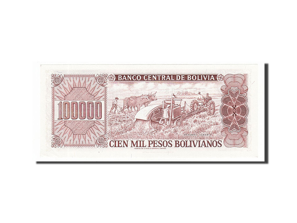 Banknote, Bolivia, 100,000 Pesos Bolivianos, 1984, 1984-06-05, UNC(60-62)