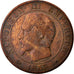 Moneda, Francia, Napoleon III, Napoléon III, 5 Centimes, 1855, Strasbourg, BC