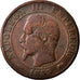 Moneta, Francja, Napoleon III, Napoléon III, 5 Centimes, 1855, Lyon, VF(20-25)