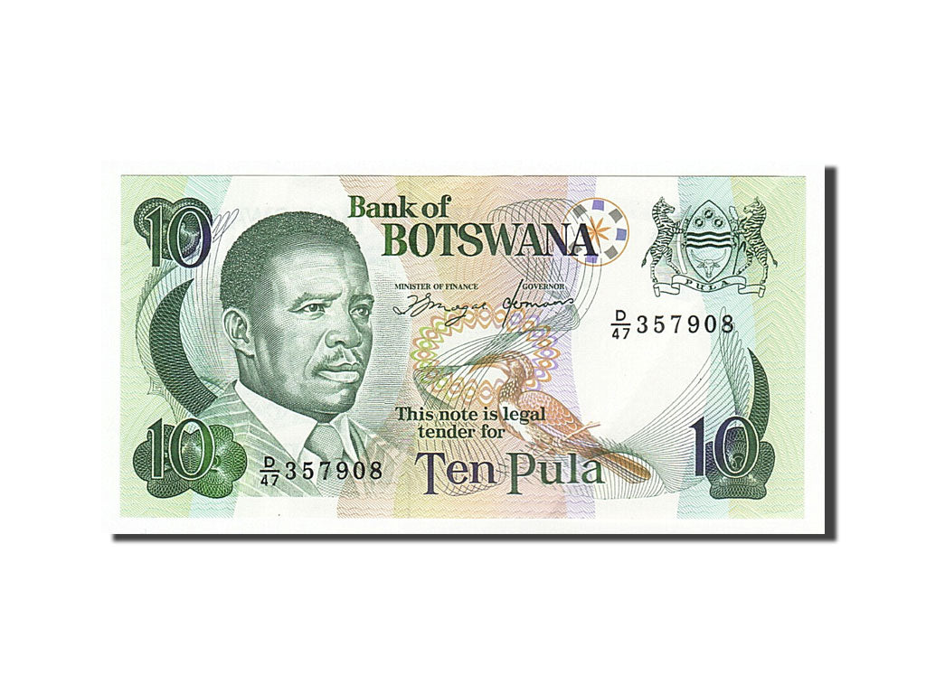 Botswana, 10 Pula, 1992, KM #12a, UNC(60-62), D/47 357908