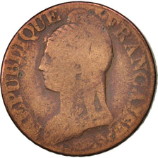 France, Dupré, 5 Centimes, 1800, Strasbourg, VG(8-10), Bronze, KM:640.4
