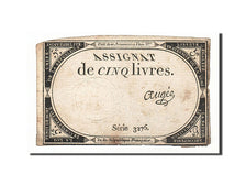 Francia, 5 Livres, 1793, AugÃ©e, KM:A76, MB, Lafaurie:171