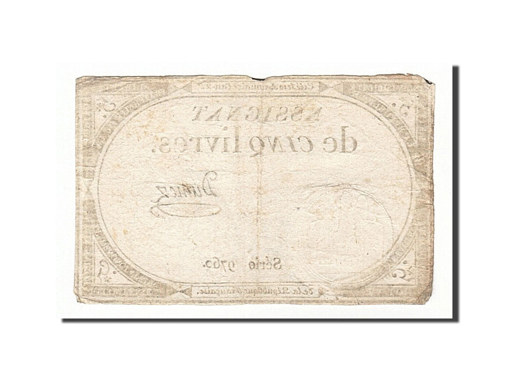 Francia, 5 Livres, 1793, Dumez, KM:A76, MB, Lafaurie:171
