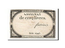 France, 5 Livres, 1793, KM #A76, 1793-10-31, VF(20-25), Lafaurie #171, France,..