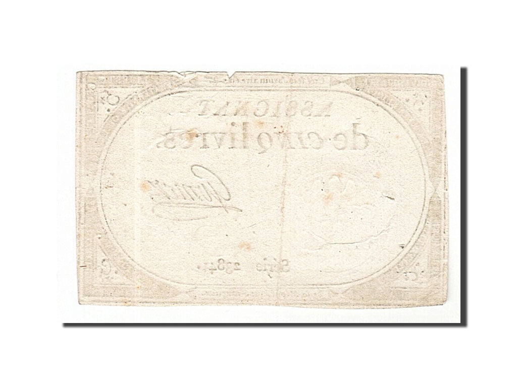 France, 5 Livres, 1793, KM #A76, 1793-10-31, VF(20-25), Lafaurie #171, France,..