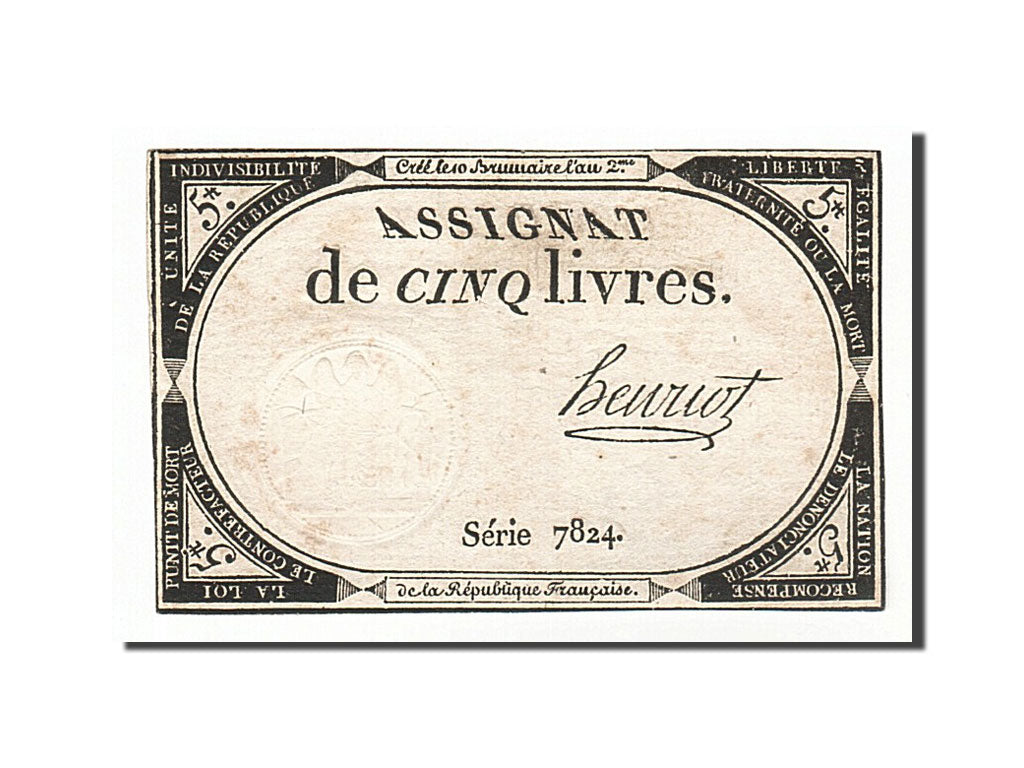 5 Livres type Domaines Nationaux, signé Henriot