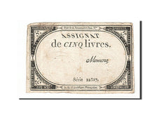 France, 5 Livres, 1793, KM #A76, 1793-10-31, VF(20-25), Lafaurie #171, France,..