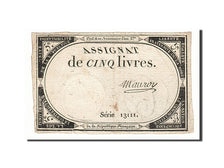 France, 5 Livres, 1793, KM #A76, 1793-10-31, VF(20-25), Lafaurie #171, France,..