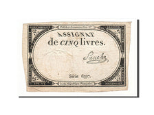 France, 5 Livres, 1793, KM #A76, 1793-10-31, VF(20-25), Lafaurie #171, France,..
