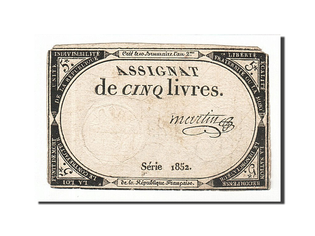 France, 5 Livres, 1793, KM #A76, 1793-10-31, VF(20-25), Lafaurie #171, France,..