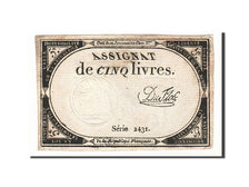 France, 5 Livres, 1793, KM #A76, 1793-10-31, VF(30-35), Lafaurie #171, France,..